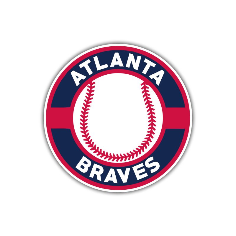 Atlanta Braves - Circle with Baseball - Temporary Tattoo