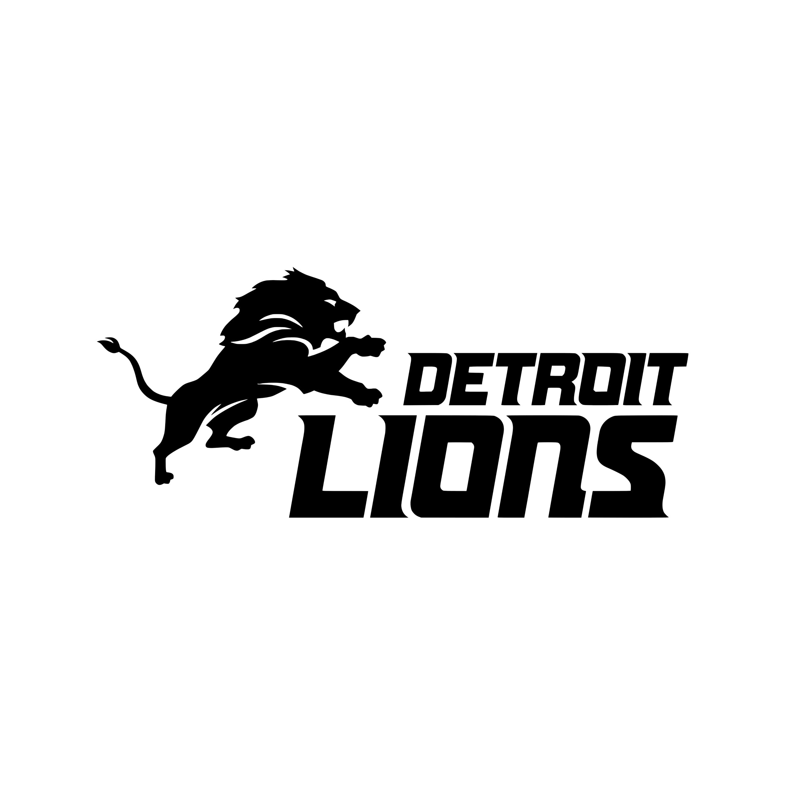 Detroit Lions Vinyl Decal - Custom Size