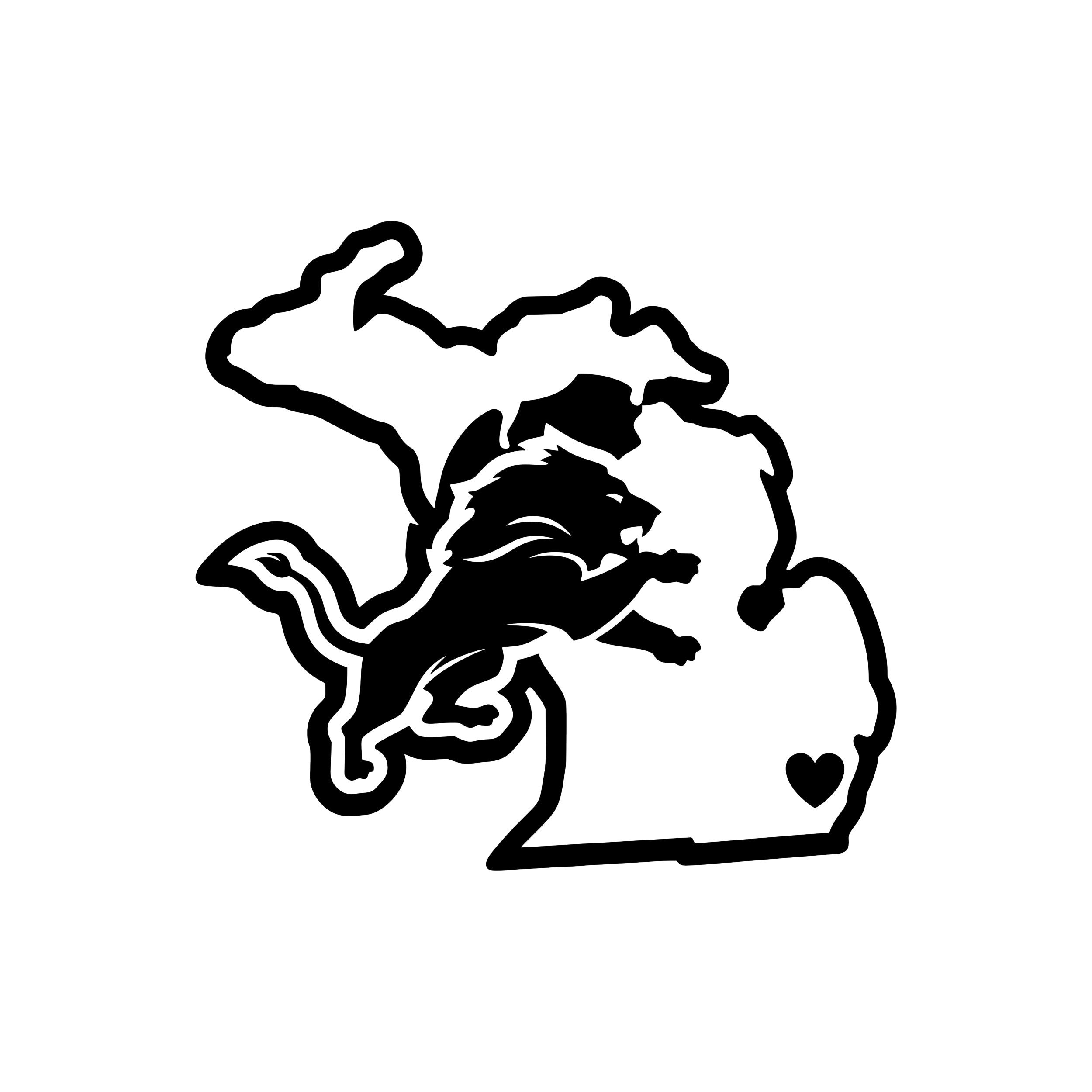Detroit Lions Vinyl Decal - Custom Size