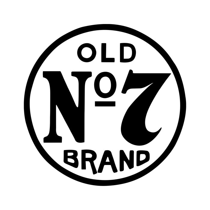 OLD No 7 BRAND Vinyl Decal - Custom Size