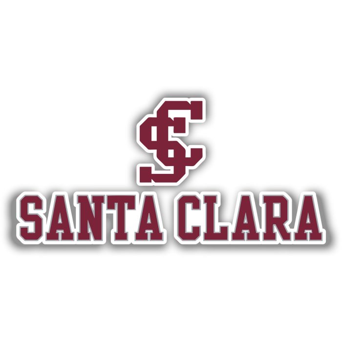 Santa Clara University Full Color Sticker - Custom Size