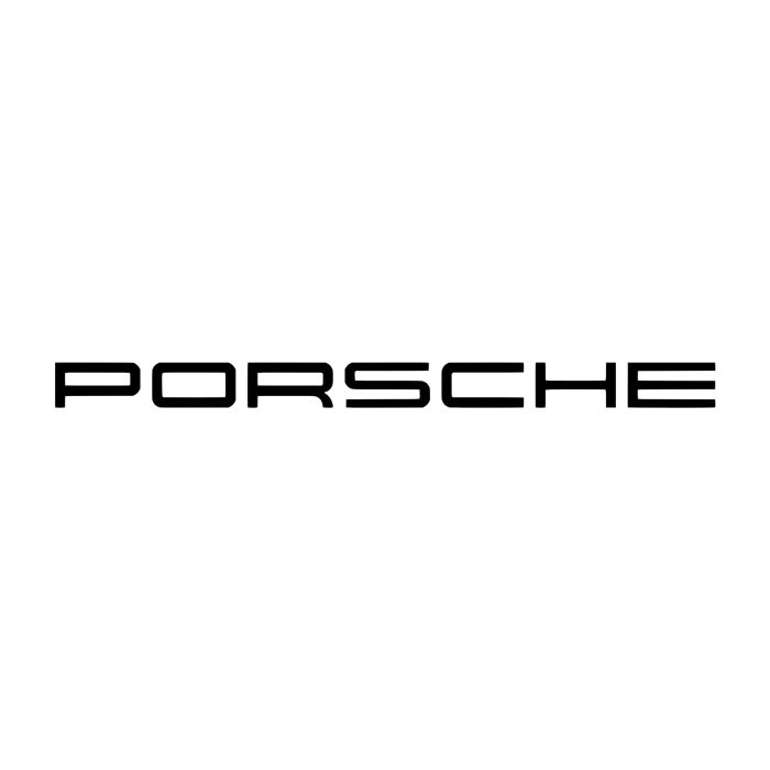 Porsche Logo Vinyl Decal - Custom Size