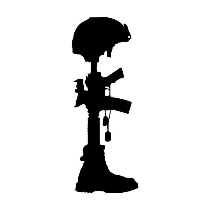Fallen Soldier Vinyl Decal - Custom Size