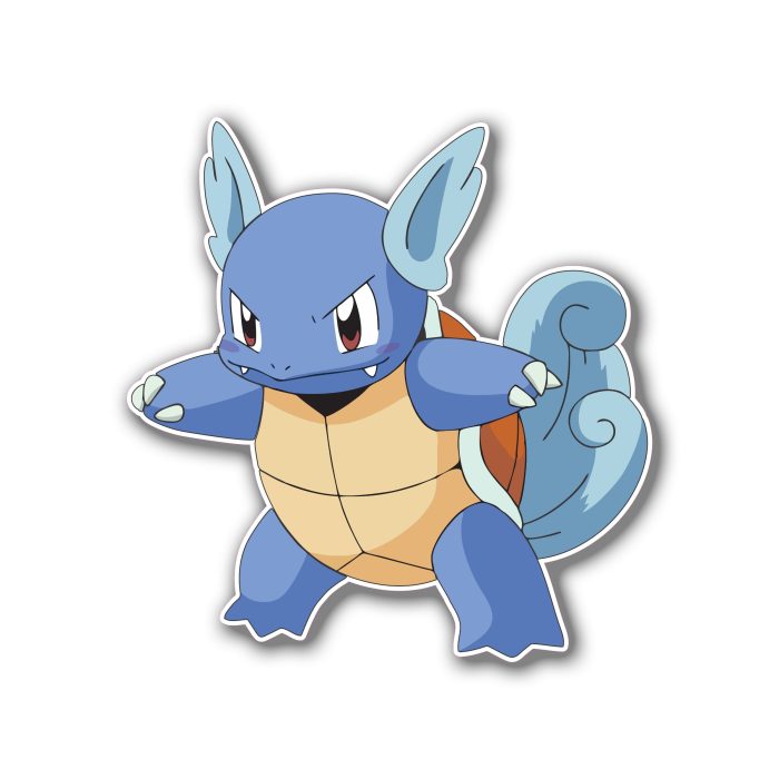 Pikachu - Wartortle Full Color Vinyl Decal