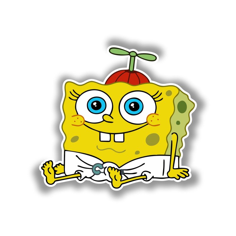 Baby Spongebob - Full Color Vinyl Decal - Custom Size