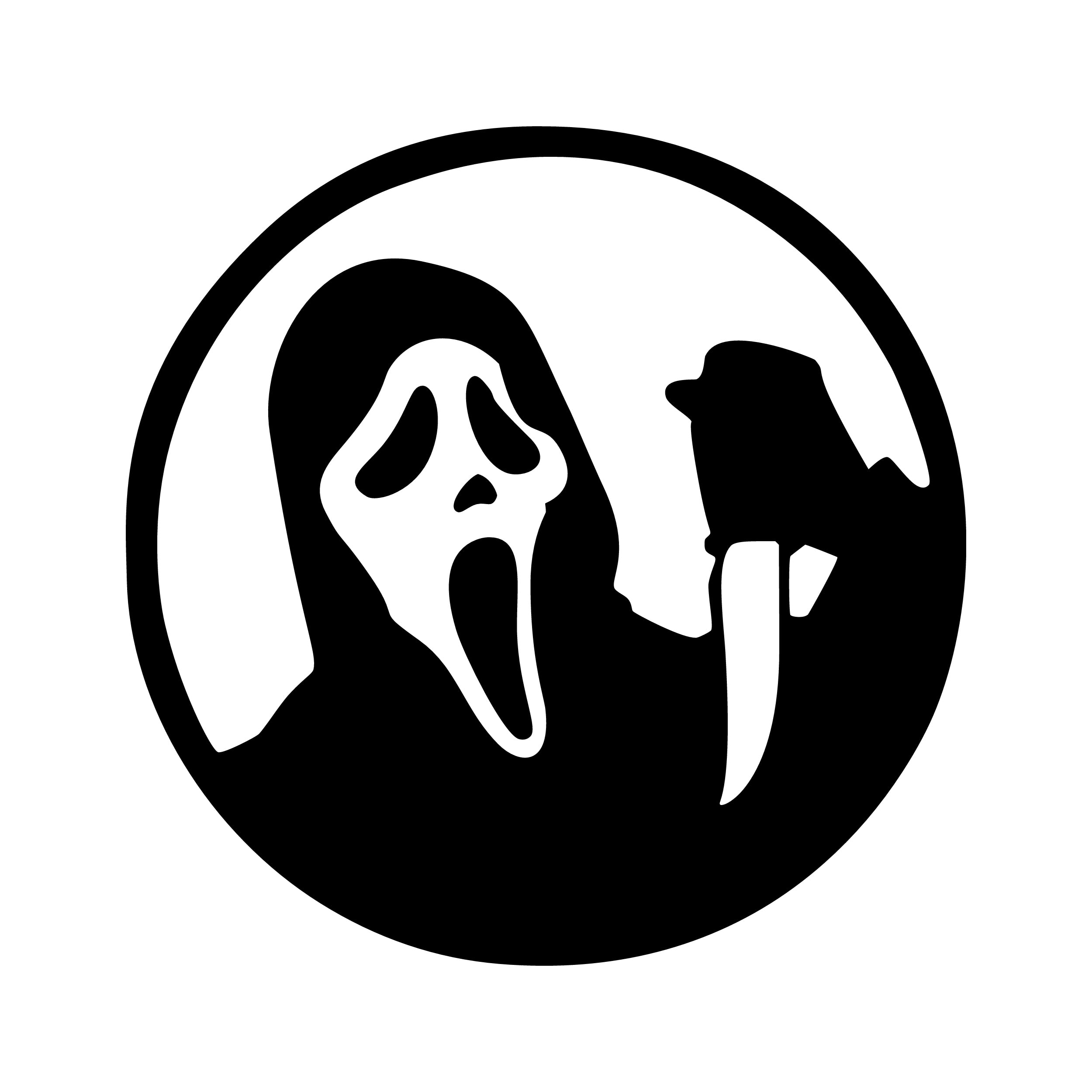Horror- Scream-  Vinyl Decal - Custom Size