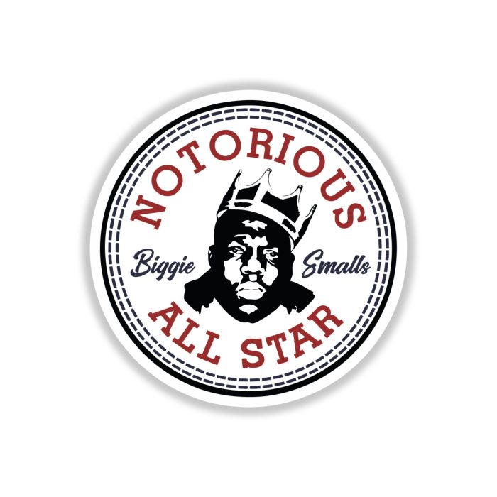 The Notorious BIG - Converse Logo - Full Color Vinyl Sticker - Custom Size