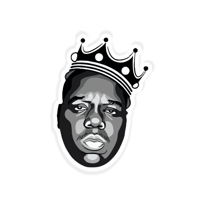 The Notorious BIG - Face - Full Color Vinyl Sticker - Custom Size