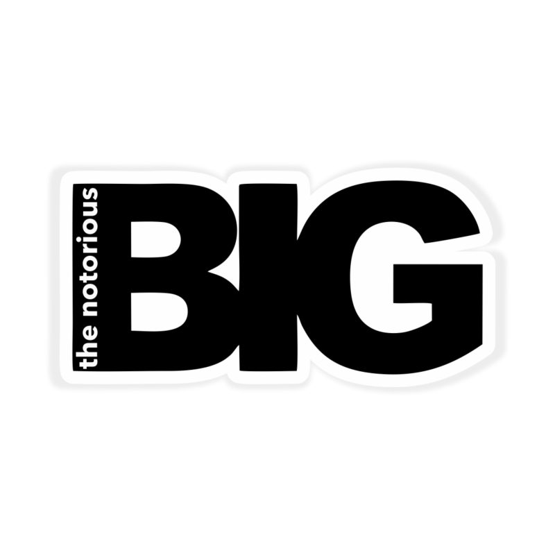 The Notorious BIG - Letters - Full Color Vinyl Sticker - Custom Size