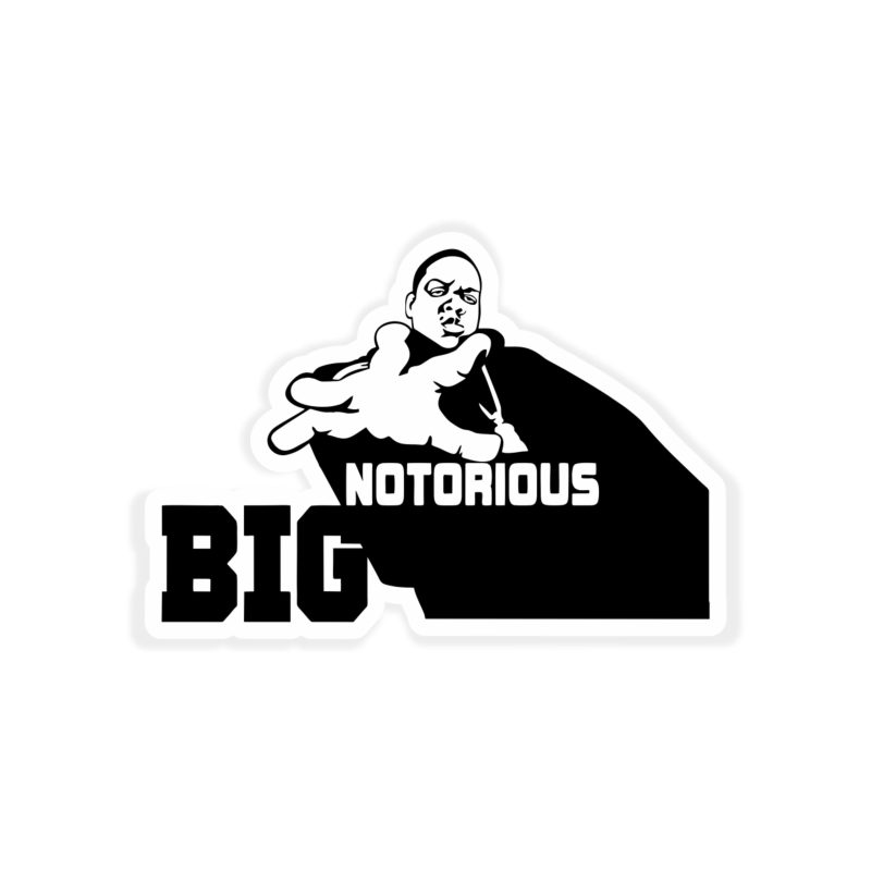 The Notorious BIG - Name With The BIG - Full Color Vinyl Sticker - Custom Size