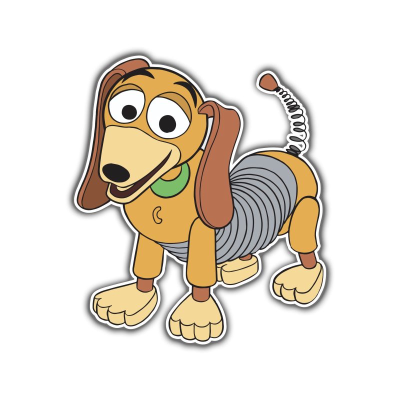 Toy Story Slinky Dog Full Color Vinyl Sticker - Custom Size
