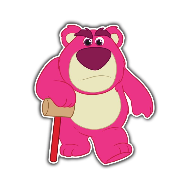 Toy Story Lots-O'-Huggin' Bear Full Color Vinyl Sticker - Custom Size
