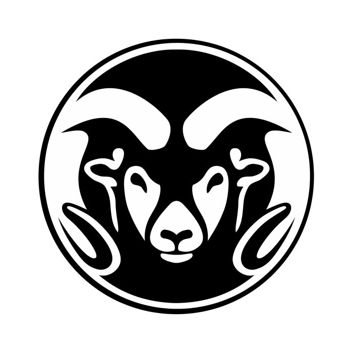 Colorado State Rams Vinyl Decal - Custom Size