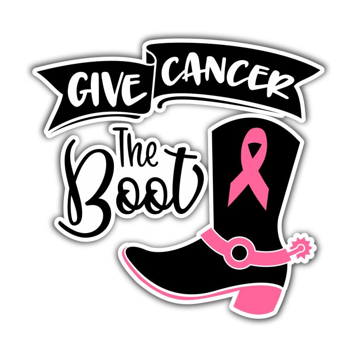 Breast Cancer Awareness Full Color Vinyl Decal - Custom Size