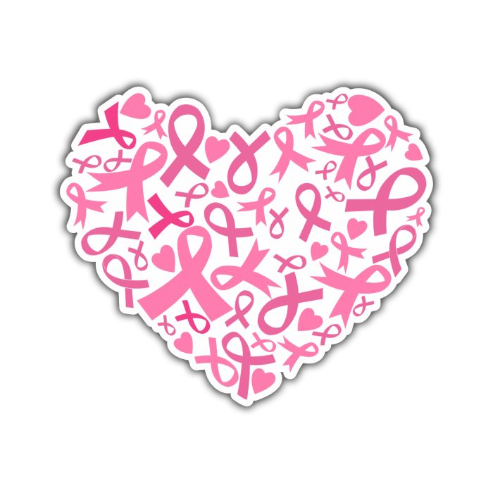 Breast Cancer Awareness Full Color Vinyl Decal - Custom Size