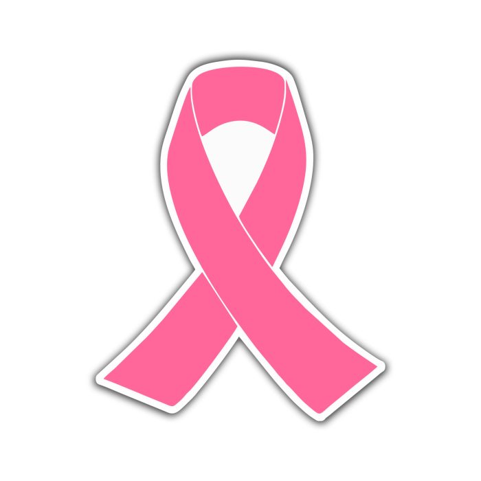 Breast Cancer Awareness Full Color Vinyl Decal - Custom Size