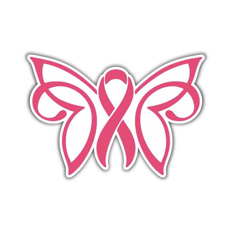 Breast Cancer Awareness Full Color Vinyl Decal - Custom Size (Copy)