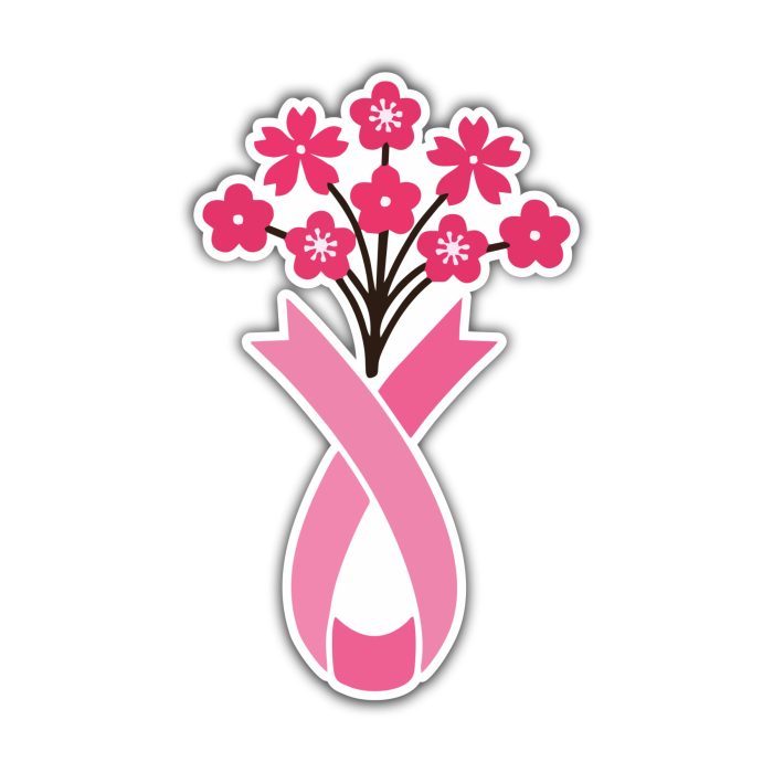 Breast Cancer Awareness Full Color Vinyl Decal - Custom Size