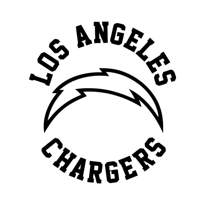 Los Angeles Chargers  Vinyl Decal - Custom Size