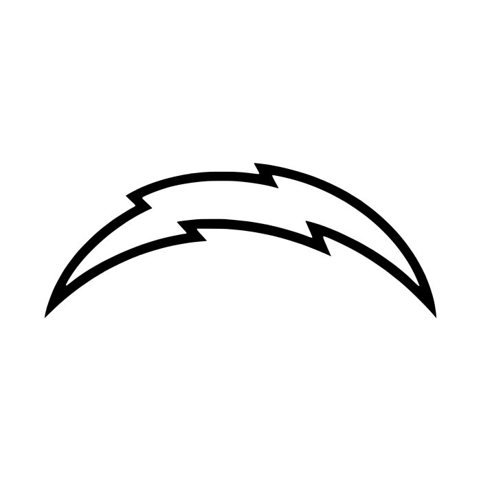 Los Angeles Chargers- New Logo  Vinyl Decal - Custom Size