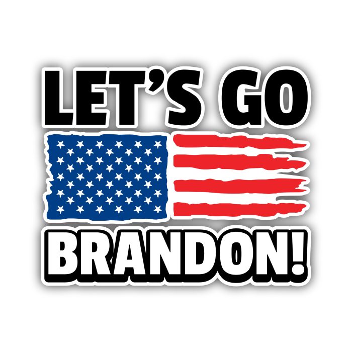 Let's Go Brandon Full Color Vinyl Decal - Custom Size