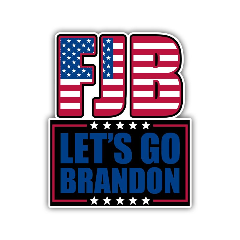 Let's Go Brandon Full Color Vinyl Decal - Custom Size