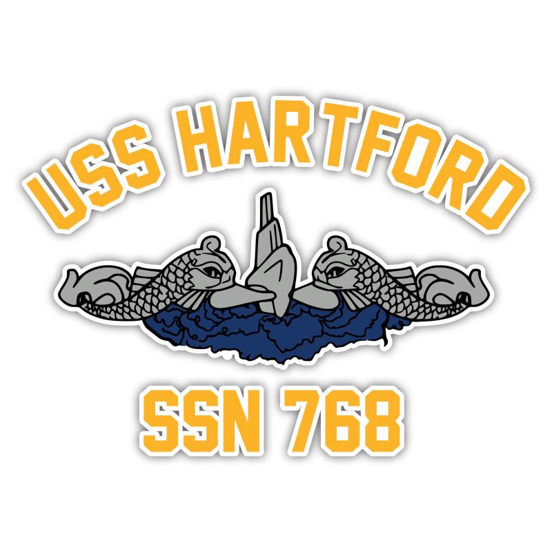 USS Hartford SSN 768 Full Color Vinyl Sticker - Custom Size