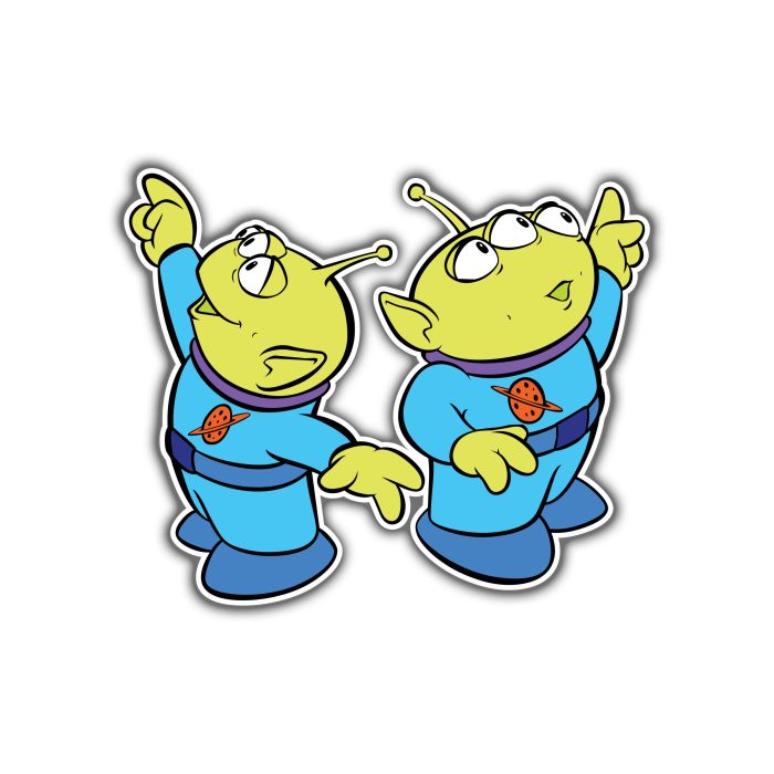 Toy Story Alien Full Color Vinyl Sticker - Custom Size