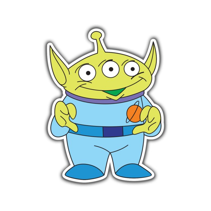 Toy Story Alien Full Color Vinyl Sticker - Custom Size