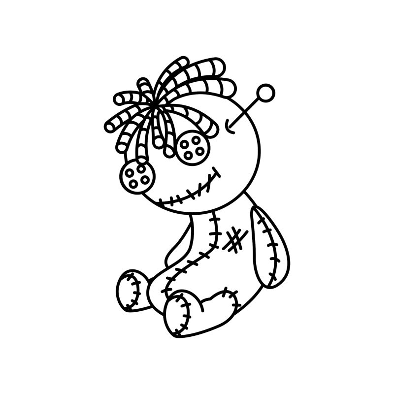 Voodoo Doll Vinyl Decal - Custom Size