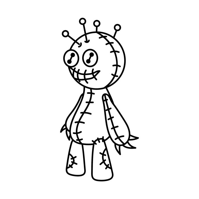 Voodoo Doll Vinyl Decal - Custom Size