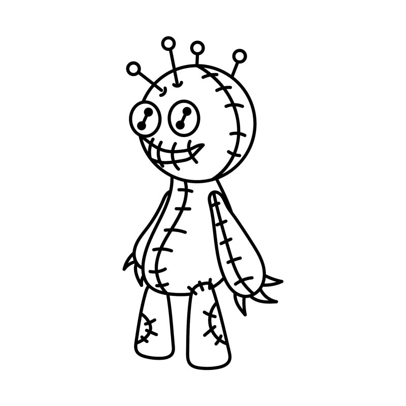 Voodoo Doll Vinyl Decal - Custom Size