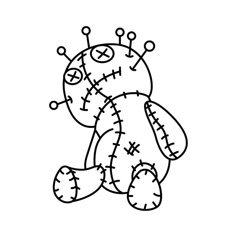 Voodoo Doll Vinyl Decal - Custom Size