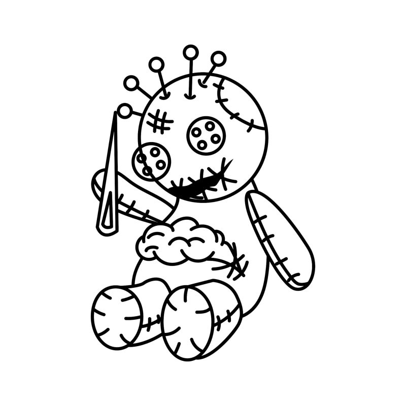 Voodoo Doll Vinyl Decal - Custom Size