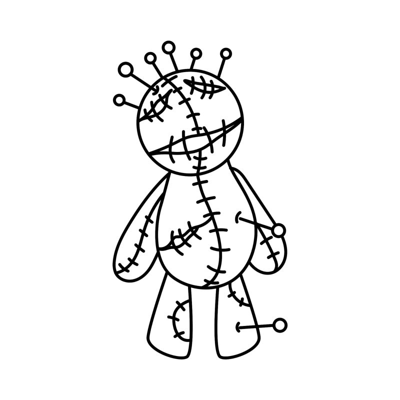 Voodoo Doll Vinyl Decal - Custom Size