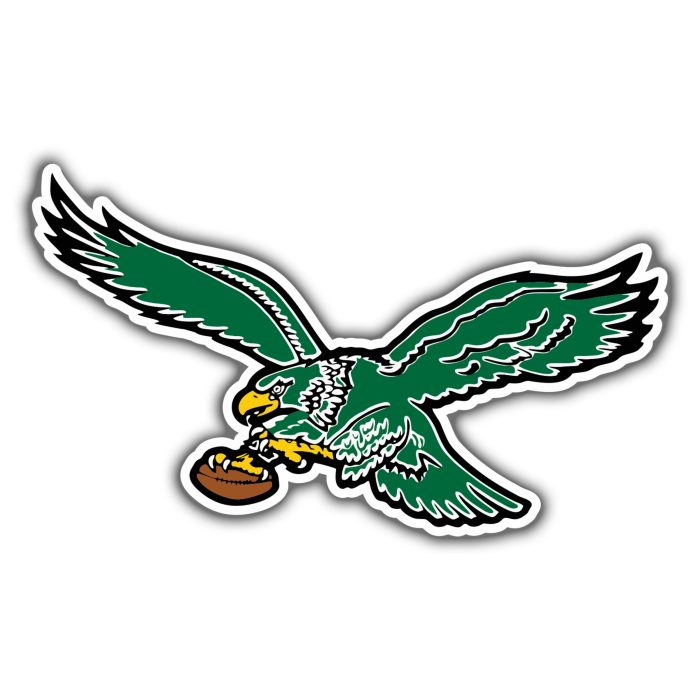 Philadelphia Eagles- Retro - Full Color Vinyl Sticker - Custom Size