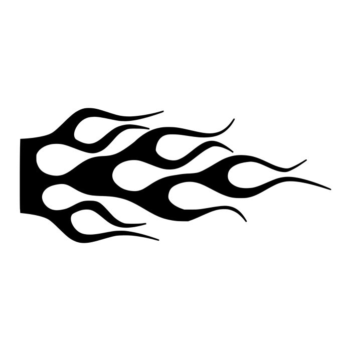 Flames Vinyl Decal - Custom Size