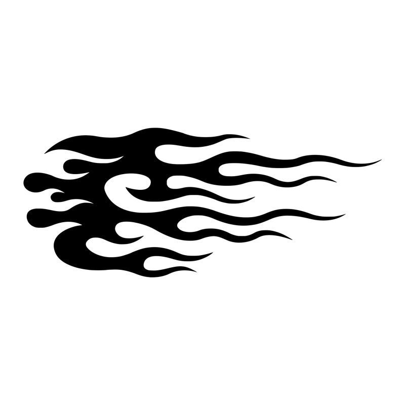 Flames Vinyl Decal - Custom Size