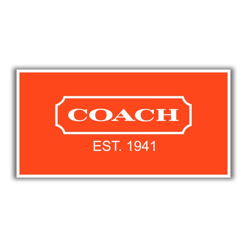 Coach - Orange - Full Color Vinyl Sticker - Custom Size