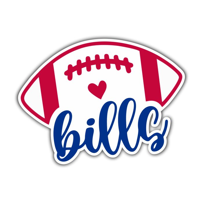 Buffalo Bills - Football - Full Color Vinyl Sticker - Custom Size