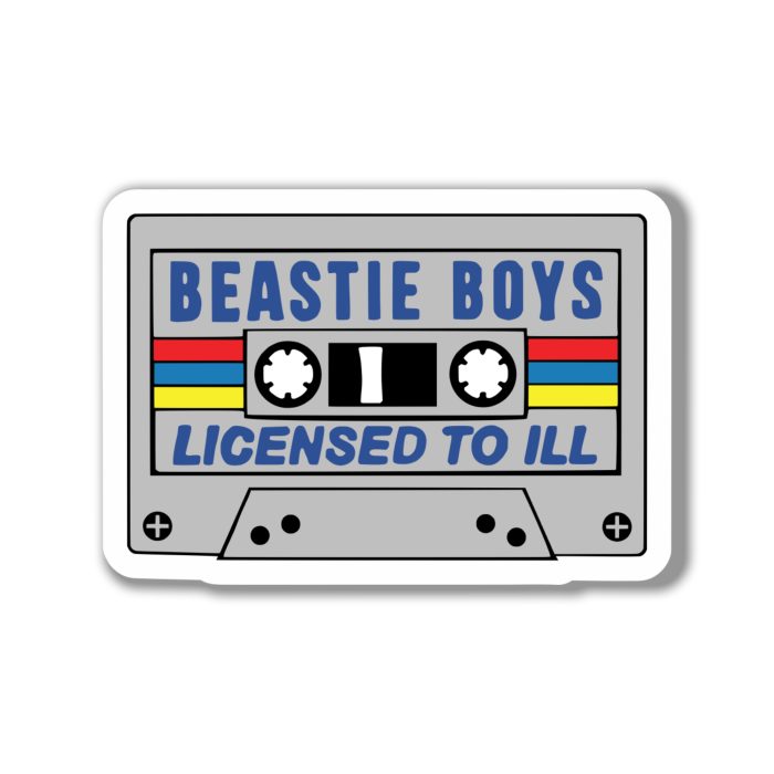 Beastie Boys - Licensed To ill Cassette Tape - Full Color Vinyl Sticker - Custom Size