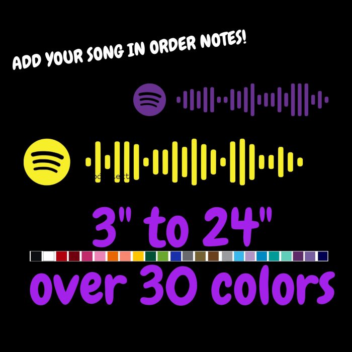 Spotify Vinyl Decal - Custom Size