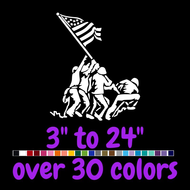 Iwo Jima Vinyl Decal - Custom Size