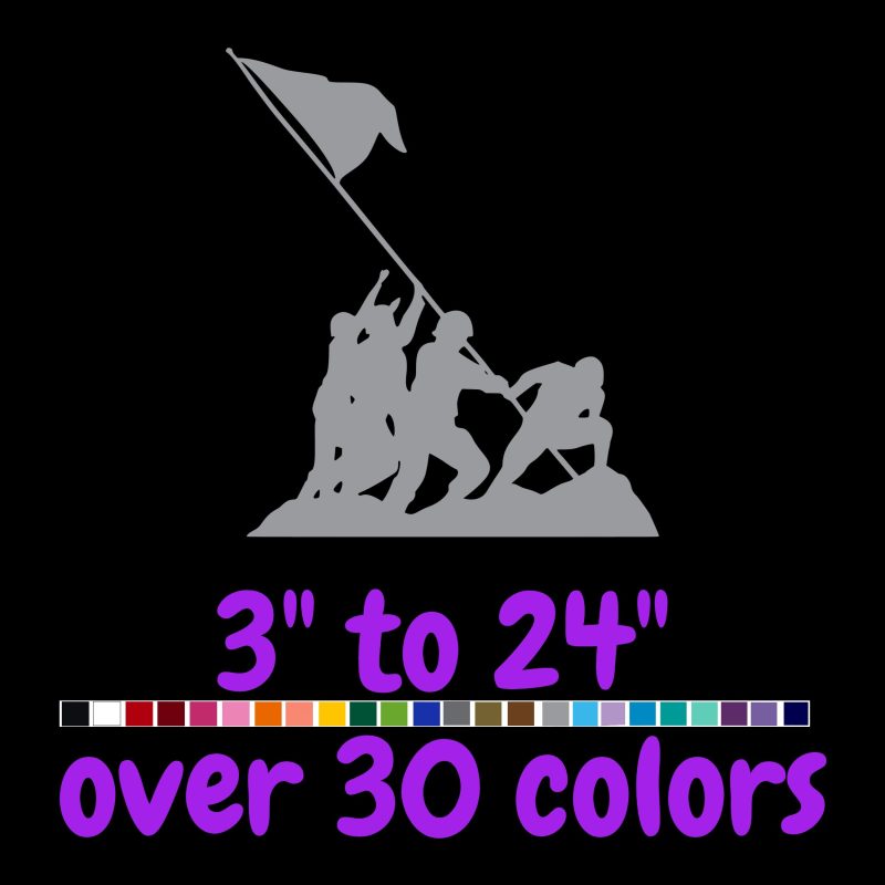 Iwo Jima Vinyl Decal - Custom Size