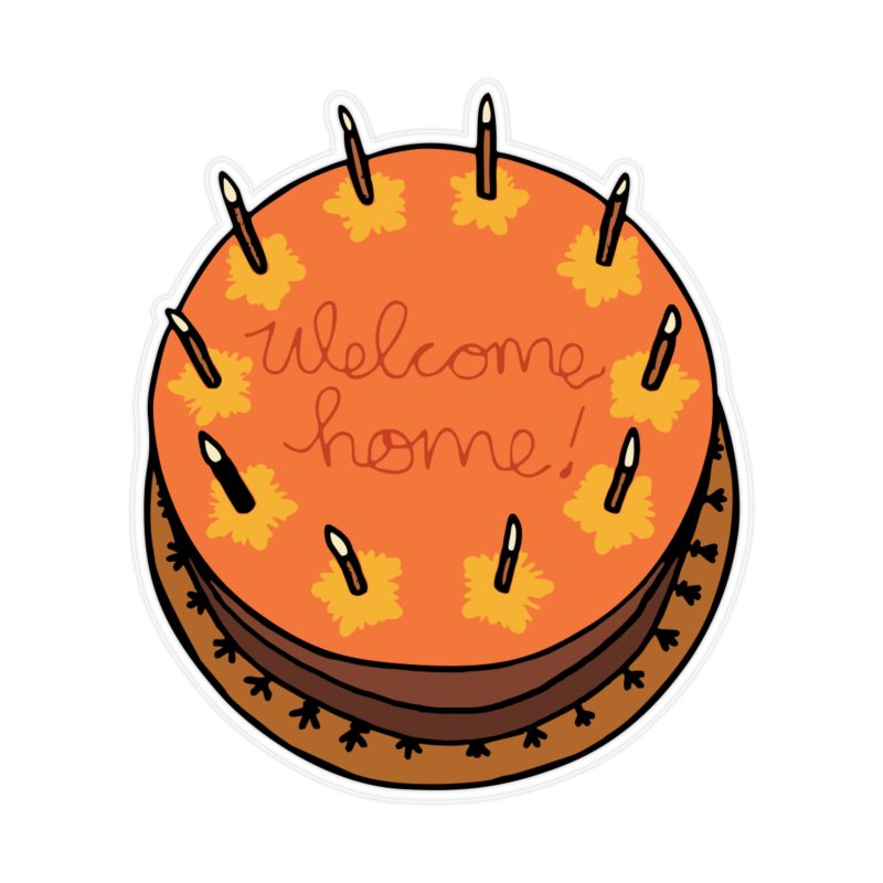 Coraline - Cake - Full Color Vinyl Sticker - Custom Size