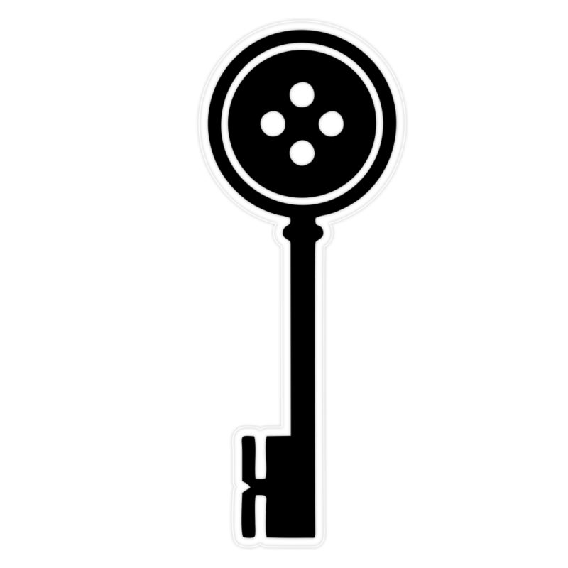 Coraline - Key - Full Color Vinyl Sticker - Custom Size