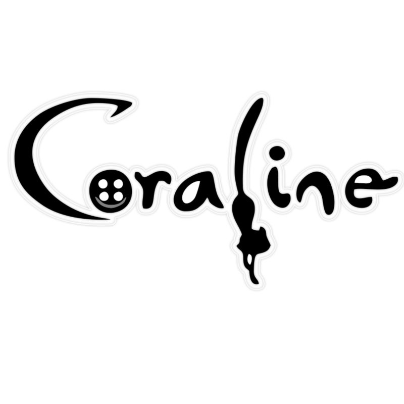 Coraline - Name - Full Color Vinyl Sticker - Custom Size