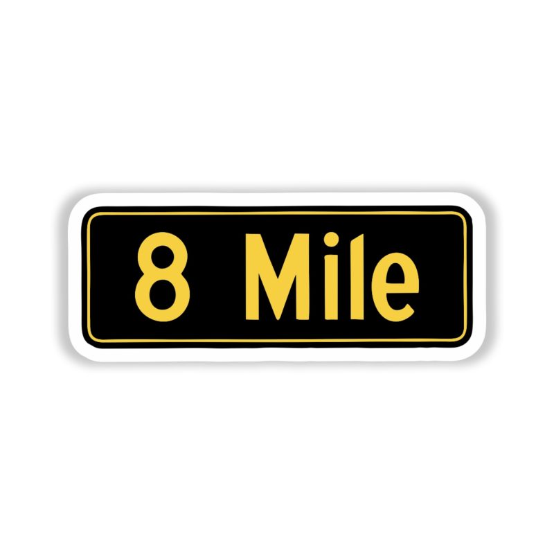 Eminem - 8 Mile - Full Color Vinyl Sticker - Custom Size