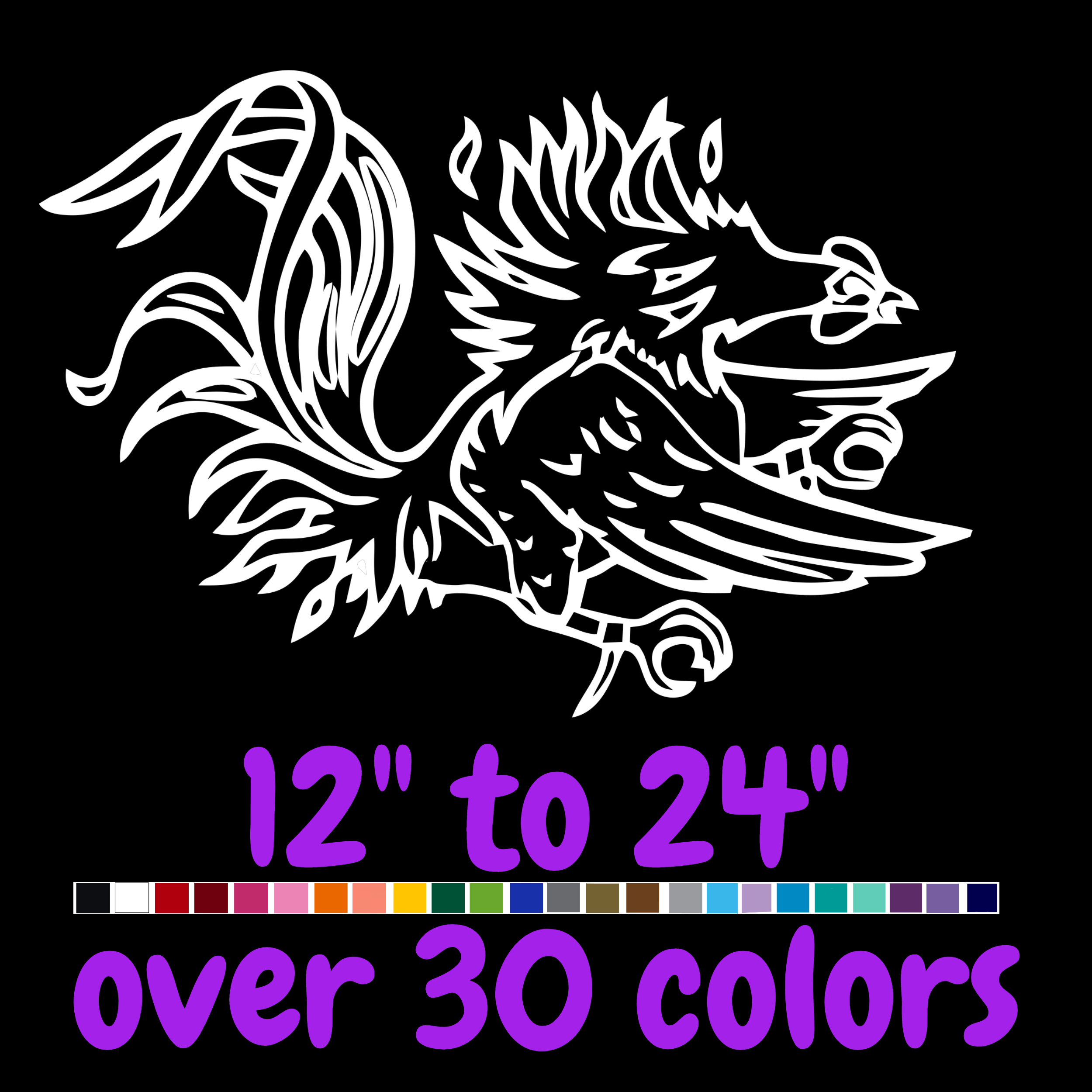 South Carolina Gamecocks Vinyl Decal - Custom Size