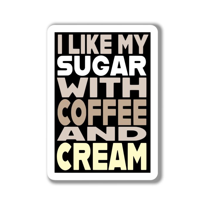 Beastie Boys - I Like My Sugar With Coffee And Cream - Full Color Vinyl Sticker - Custom Size
